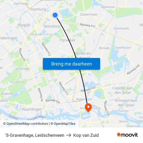 'S-Gravenhage, Leidschenveen to Kop van Zuid map