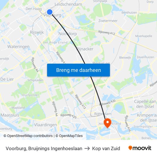 Voorburg, Bruijnings Ingenhoeslaan to Kop van Zuid map