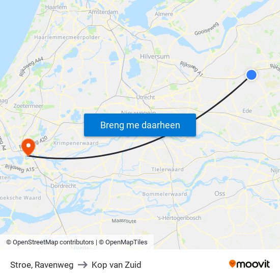 Stroe, Ravenweg to Kop van Zuid map