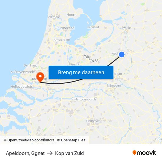 Apeldoorn, Ggnet to Kop van Zuid map