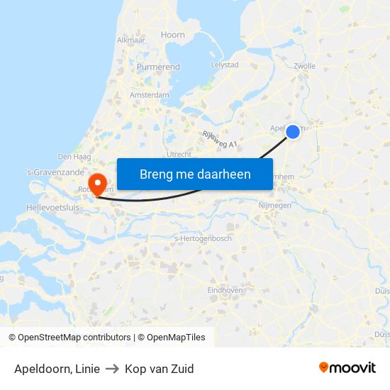 Apeldoorn, Linie to Kop van Zuid map
