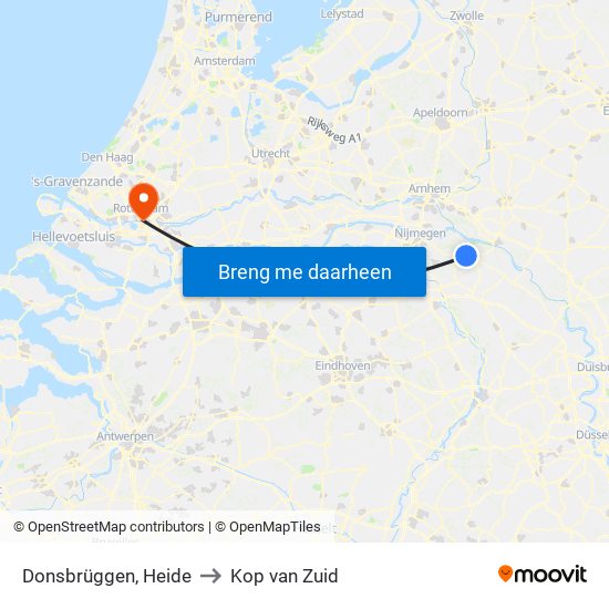 Donsbrüggen, Heide to Kop van Zuid map