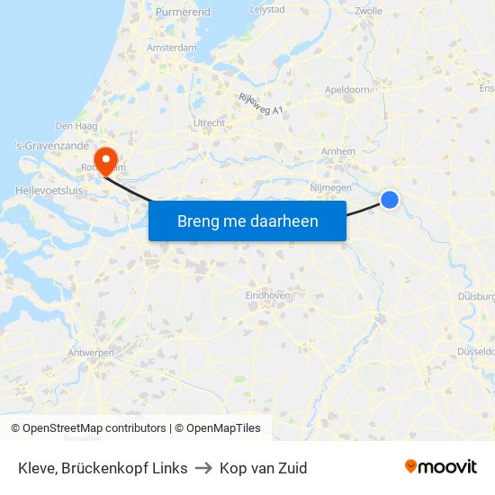 Kleve, Brückenkopf Links to Kop van Zuid map