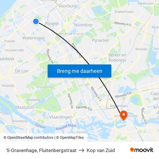 'S-Gravenhage, Fluitenbergstraat to Kop van Zuid map