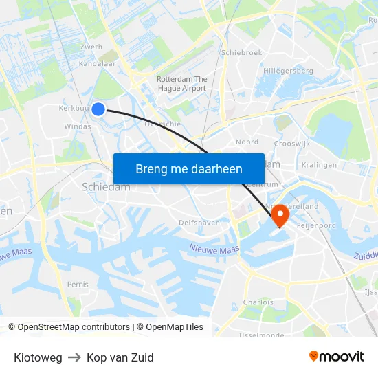 Kiotoweg to Kop van Zuid map