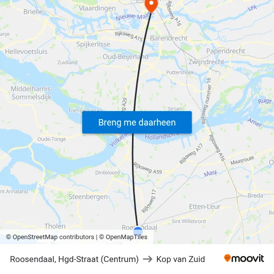 Roosendaal, Hgd-Straat (Centrum) to Kop van Zuid map