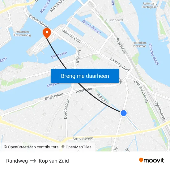Randweg to Kop van Zuid map