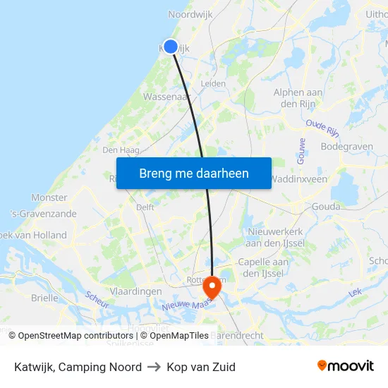 Katwijk, Camping Noord to Kop van Zuid map