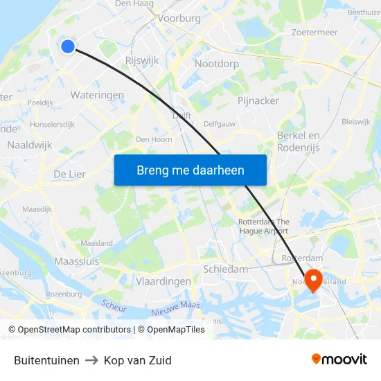 Buitentuinen to Kop van Zuid map