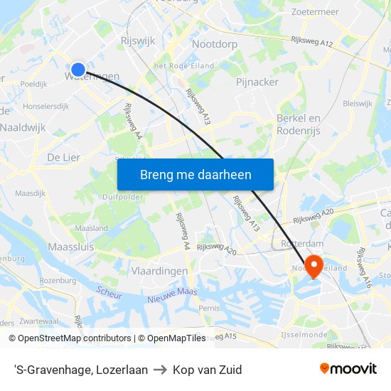 'S-Gravenhage, Lozerlaan to Kop van Zuid map
