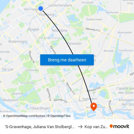 'S-Gravenhage, Juliana Van Stolberglaan to Kop van Zuid map