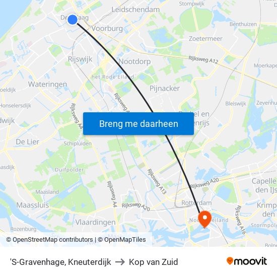 'S-Gravenhage, Kneuterdijk to Kop van Zuid map