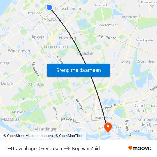 'S-Gravenhage, Overbosch to Kop van Zuid map