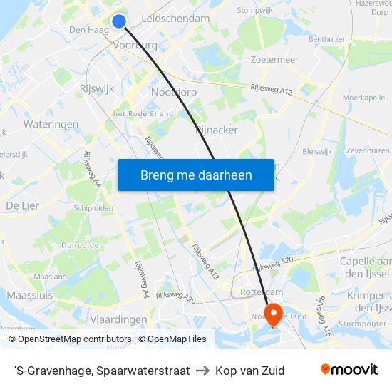 'S-Gravenhage, Spaarwaterstraat to Kop van Zuid map