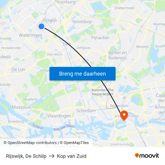 Rijswijk, De Schilp to Kop van Zuid map