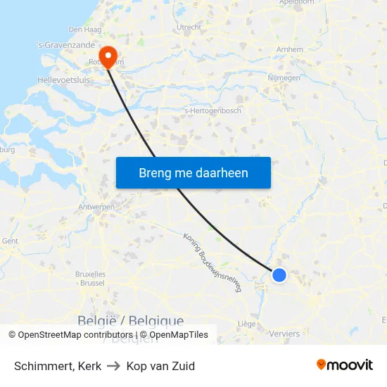Schimmert, Kerk to Kop van Zuid map