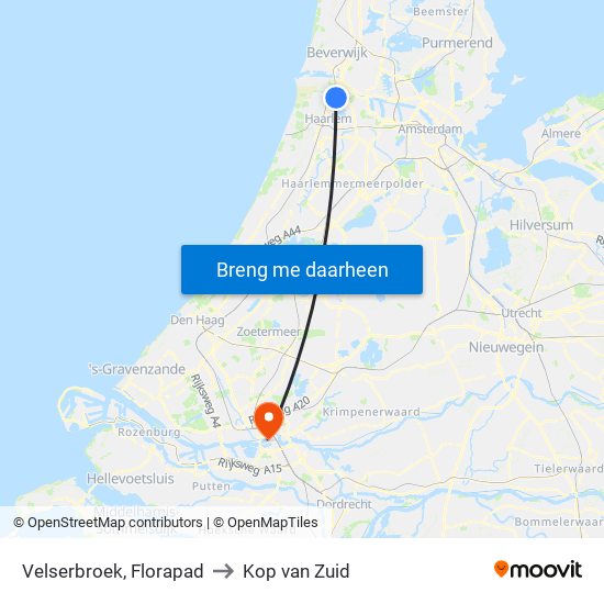 Velserbroek, Florapad to Kop van Zuid map