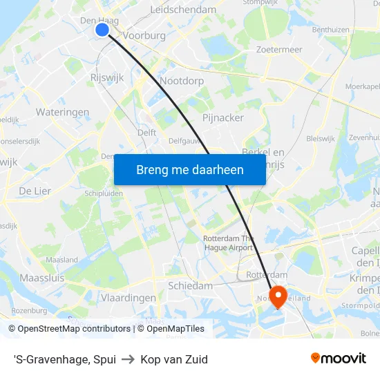 'S-Gravenhage, Spui to Kop van Zuid map