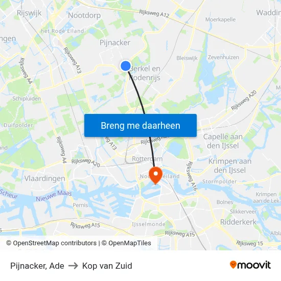 Pijnacker, Ade to Kop van Zuid map