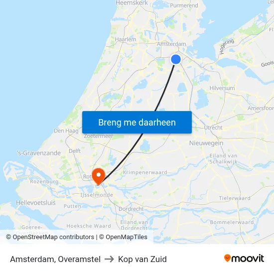 Amsterdam, Overamstel to Kop van Zuid map