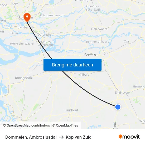 Dommelen, Ambrosiusdal to Kop van Zuid map