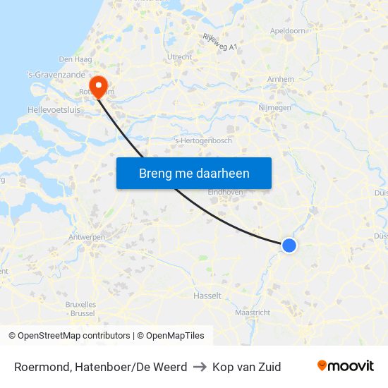 Roermond, Hatenboer/De Weerd to Kop van Zuid map