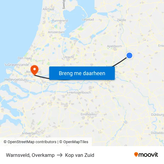 Warnsveld, Overkamp to Kop van Zuid map