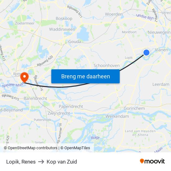 Lopik, Renes to Kop van Zuid map