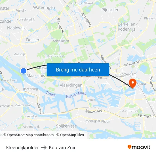 Steendijkpolder to Kop van Zuid map