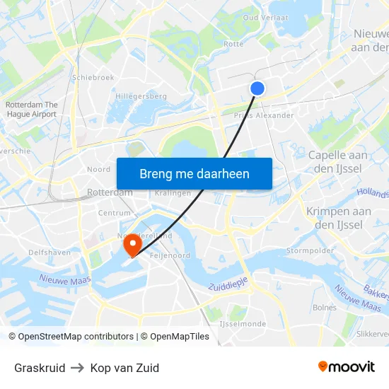 Graskruid to Kop van Zuid map