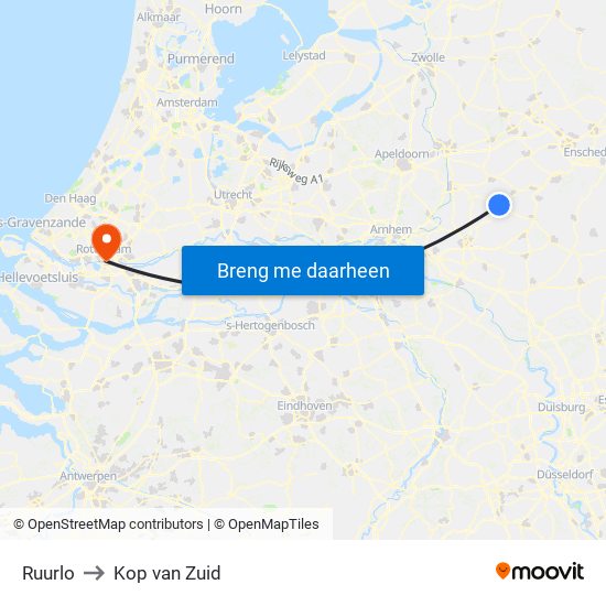 Ruurlo to Kop van Zuid map