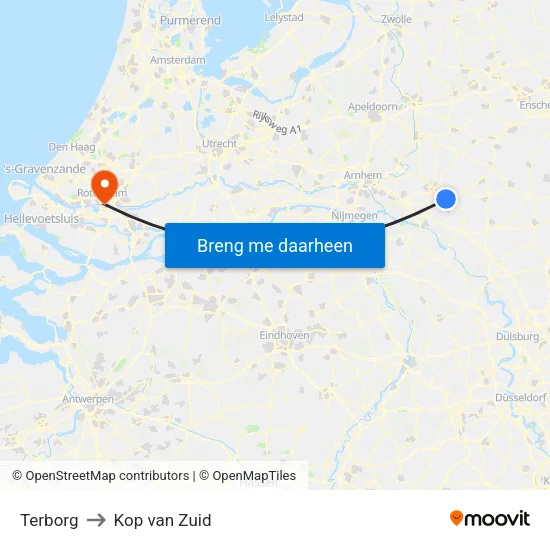 Terborg to Kop van Zuid map