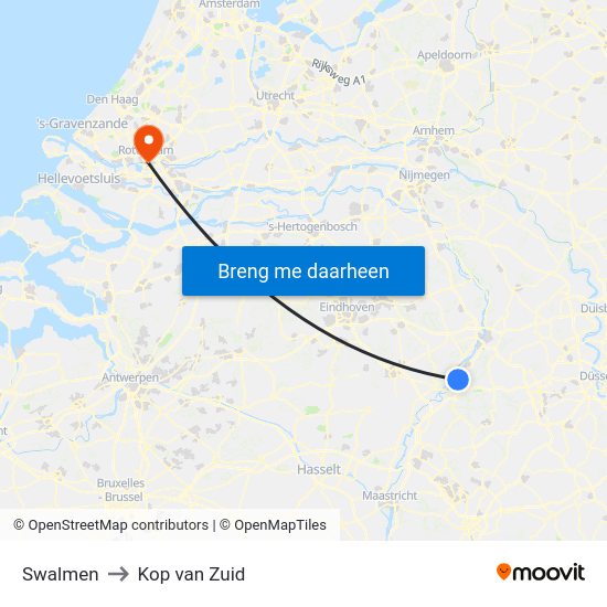 Swalmen to Kop van Zuid map