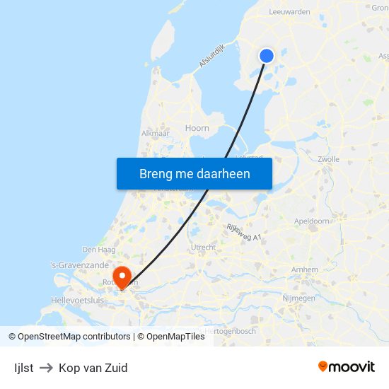 Ijlst to Kop van Zuid map