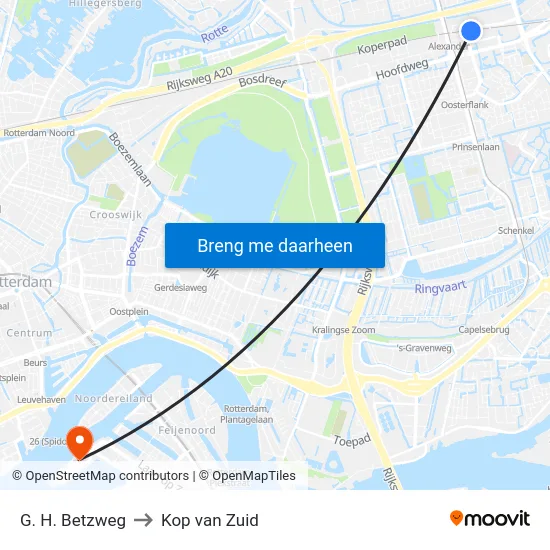 G. H. Betzweg to Kop van Zuid map