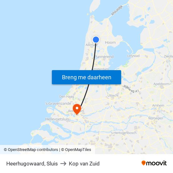 Heerhugowaard, Sluis to Kop van Zuid map