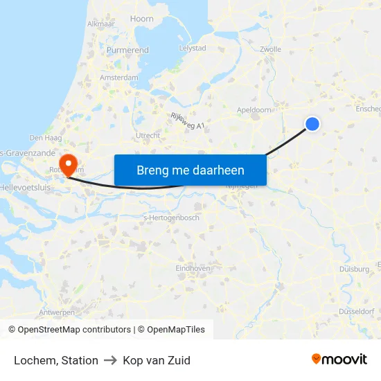Lochem, Station to Kop van Zuid map