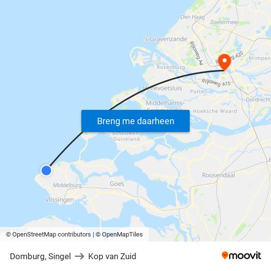 Domburg, Singel to Kop van Zuid map