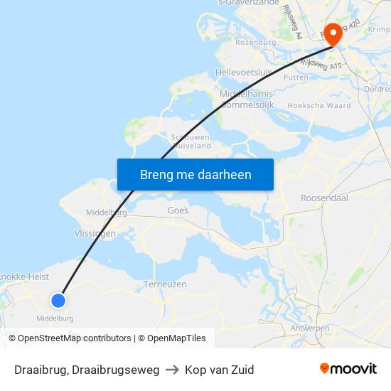 Draaibrug, Draaibrugseweg to Kop van Zuid map