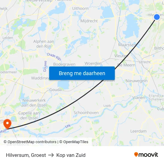 Hilversum, Groest to Kop van Zuid map