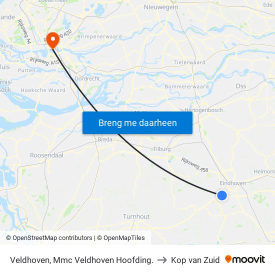 Veldhoven, Mmc Veldhoven Hoofding. to Kop van Zuid map