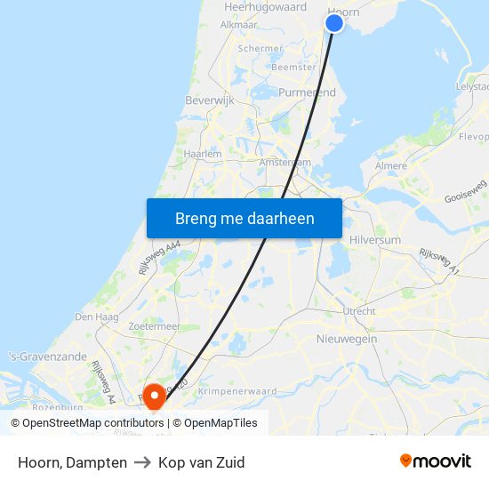 Hoorn, Dampten to Kop van Zuid map