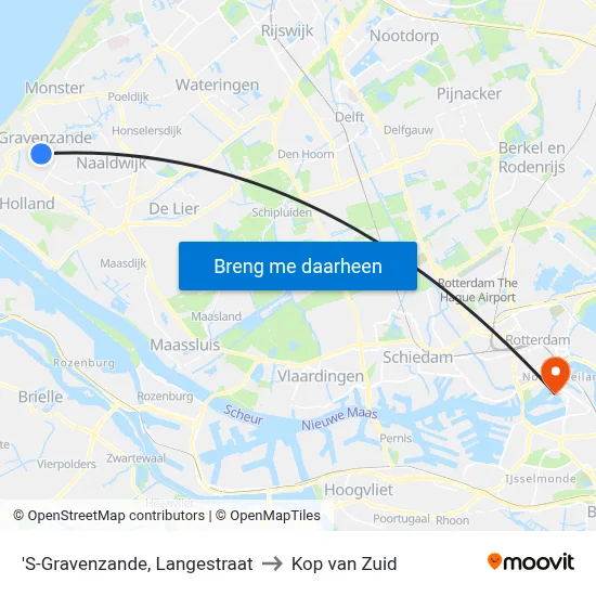 'S-Gravenzande, Langestraat to Kop van Zuid map