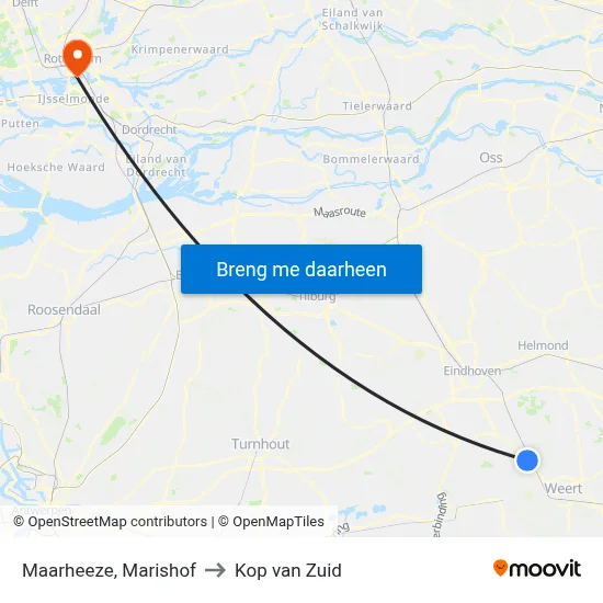 Maarheeze, Marishof to Kop van Zuid map