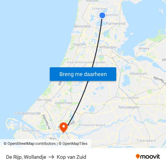 De Rijp, Wollandje to Kop van Zuid map