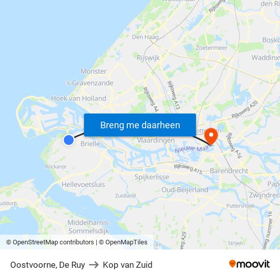 Oostvoorne, De Ruy to Kop van Zuid map