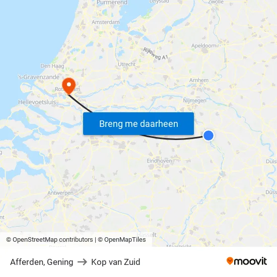 Afferden, Gening to Kop van Zuid map