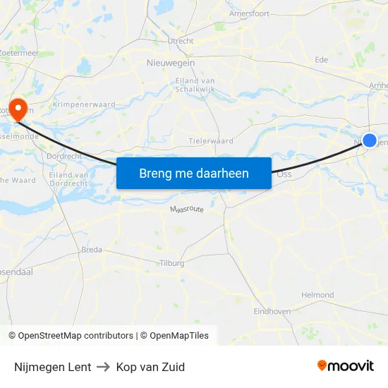 Nijmegen Lent to Kop van Zuid map