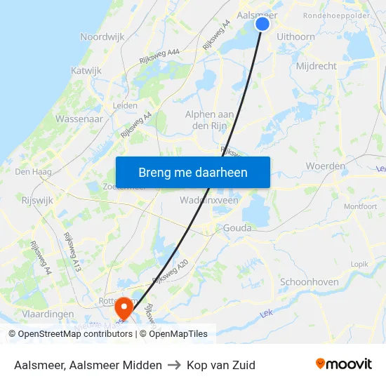 Aalsmeer, Aalsmeer Midden to Kop van Zuid map