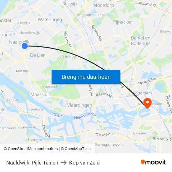 Naaldwijk, Pijle Tuinen to Kop van Zuid map